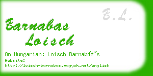 barnabas loisch business card
